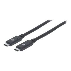 Manhattan USB-C to USB-C Cable, 2m, Male to Male, Black, | 354905