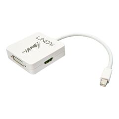 Lindy Mini DisplayPort 1.2 to HDMI, VGA & DVI-D Active Ad | 41035