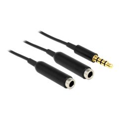 DeLOCK - Audio splitter - 4-pole mini jack (F) to 4-pole  | 65575