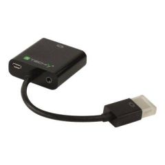 Techly - Video converter - HDMI - VGA - black | IDATA-HDMI-VGA2AU