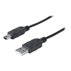 Manhattan USB-A to Mini-USB Cable, 1.8m, Male to Male, B | 333375
