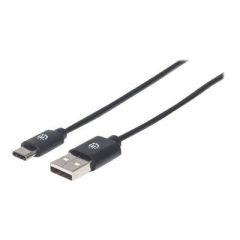 Manhattan USB-C to USB-A Cable, 50cm, Male to Male, Blac | 354912