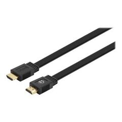Manhattan HDMI Cable with Ethernet (Flat), 4K@60Hz (Prem | 355599