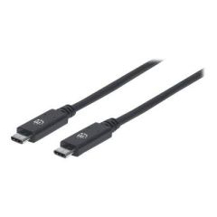 Manhattan USB-C to USB-C Cable, 1m, Male to Male, Black, | 355223