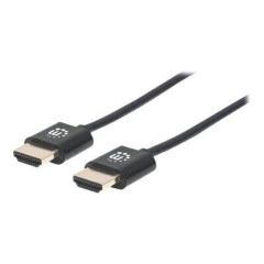 Manhattan HDMI Cable with Ethernet (Ultra Thin), 4K@60Hz | 394406