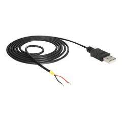 DeLOCK - USB cable - USB (M) to bare wire - 1.5 m - black | 85664