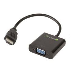 Techly - Video converter - HDMI - VGA - black | IDATA-HDMI-VGA2A