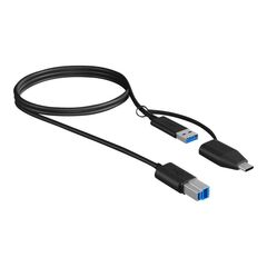 ICY BOX IB-CB032 - USB cable - USB Type A, USB-C to USB Type B (M