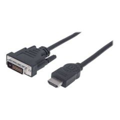 Manhattan HDMI to DVI-D 24+1 Cable, 1.8m, Male to Male,  | 372503