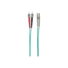 Intellinet Fibre Optic Patch Cable, OM3, ST/LC, 3m, Aqua | 751124