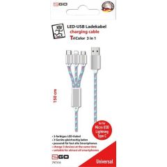 2GO 797316 1.5 m USB B USB CMicroUSB BLightning 797316