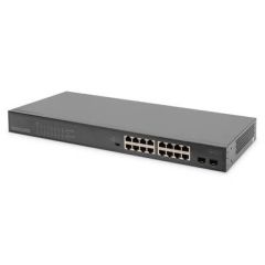 DIGITUS DN-95347-1 - Switch - 19 inches - unmanaged - 16 x 10/100