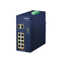 PLANET IGS-1020PTF - Switch - unmanaged - 8 x 10/100/1000 (PoE+)
