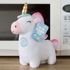 Thumbs Up Unicorn  Microwave heated toy,  White,