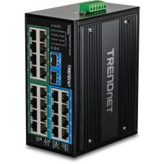 TRENDnet 26-Port Hardened Industrial Gigabit PoE+ DIN- | TI-PG262