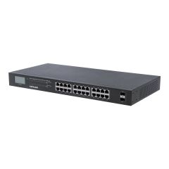 Intellinet 24-Port Gigabit Ethernet PoE+ Switch with 2 S | 561242