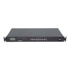 Intellinet 16-Port Gigabit Ethernet PoE+ Switch with 2 S | 561259