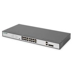 Digitus 16 Port Fast Ethernet PoE Switch, 19 Inch, U | DN-95342-1