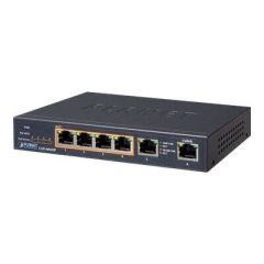 PLANET GSD-604HP - Switch - 4 x 10/100/1000 (PoE+) + 2 x 10/100/1