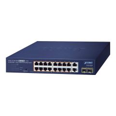 PLANET GSD-2022P - Switch - unmanaged - 16 x 10/100/1000 (PoE+) +