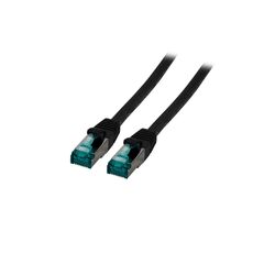 EFB-Elektronik - Patch cable - RJ-45 (M) to RJ-45 (M) - 3 m - 6 mm - S/FTP - CAT 6a - halogen-free, molded, snagless, silicone-free - black | MK6001.3B, image 