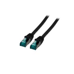 EFB-Elektronik - Patch cable - RJ-45 (M) to RJ-45 (M) - 3 m - 6 mm - S/FTP - CAT 6a - halogen-free, molded, snagless, silicone-free - black | MK6001.3B, image 