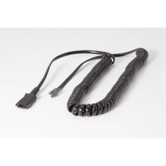 Auerswald Headset cable 4 pin connector coiled for 90080
