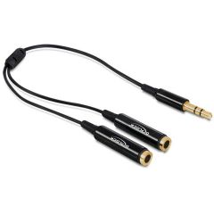 Delock Audio splitter miniphone stereo 3.5 mm male to 65356