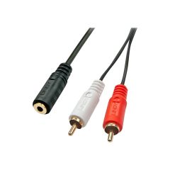 Lindy Premium Audio adaptor 0.08 mm² stereo mini jack (F) 35677