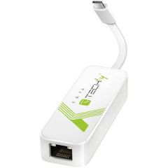 Techly IADAP USB31-ETGIGA3, Wired, USB Type-C, Ethernet