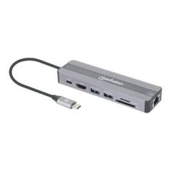 Manhattan USB-C Dock/Hub with Card Reader, Ports (x5) Et | 153928