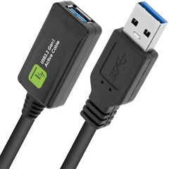EFB Elektronik Techly Active Extension Cable USB3.2 SuperSpeed+ Signal Extender 5m Black | ICUR3050G, image 