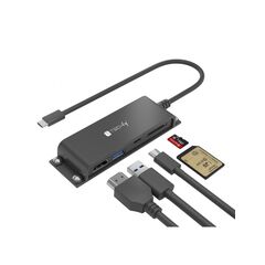 EFB Elektronik Techly Docking Station 5 in 1 USB-C HDMI Hub mit Micro SD/SD Reader - Charging/Docking station | IADAP-USBC-935, image 