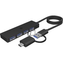 ICY BOX 4-Port hub with USB 3.2 Gen 1 Type-C and Type-A IBHUB1424C3