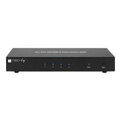 Techly 4 Port DisplayPort 1.2 KVM Switch with Hub | IDATA-DP-KVM4