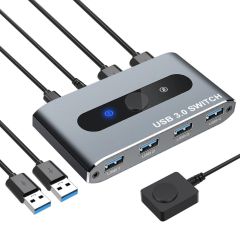 Techly USB 3.0 Switch for 2 PCs in 4 out | IUSB-SW3024, image 