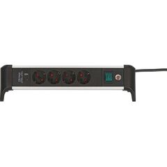 Brennenstuhl Alu-Office-Line Power Strip 4-way with USB Power Delivery