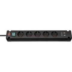 Brennenstuhl Bremounta Power Strip 5-fold with 2 USB charging sockets