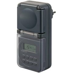 brennenstuhl Digital weekly timer IP44, digital timer socket 1506706