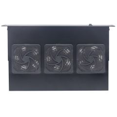 Intellinet 3-Fan Ventilation Unit for 19" Racks, 1U, Bla | 712668