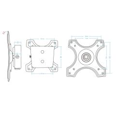 Manhattan TV & Monitor Mount, Wall, Fixed, 1 screen, Scr | 422840