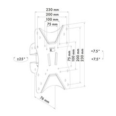 Schwaiger MOTION 1 - Bracket for flat panel - alumi | LWH14225513