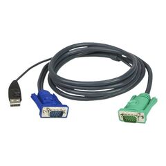 ATEN 2L5202U Keyboard video mouse (KVM) cable USB, 2L5202U