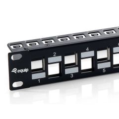 Equip 24-Port Keystone Cat.6A Shielded Patch Panel, Black 769324