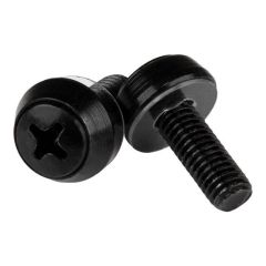 StarTech.com M6 x 12mm Screws 50 Pack, Black M6 CABSCREWSM6B