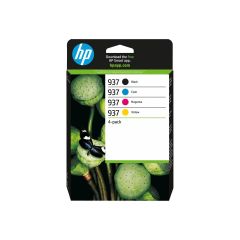 HP 937 4pack black, yellow, cyan, magenta original ink 6C400NE
