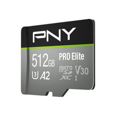 PNY PRO Elite - Flash memory card (microSD | P-SDUX512U3100PRO-GE