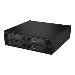ICY BOX IB-2242U2K - Storage bay adapter - 2.5" - 5.25" to 4 x 2.