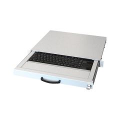 Aixcase AIX-19K1UKDETP-W - Keyboard - rack-mountable - PS/2, USB