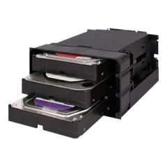 ICY DOCK flexiDOCK MB830SP-B - Storage drive cage - 3.5" - black